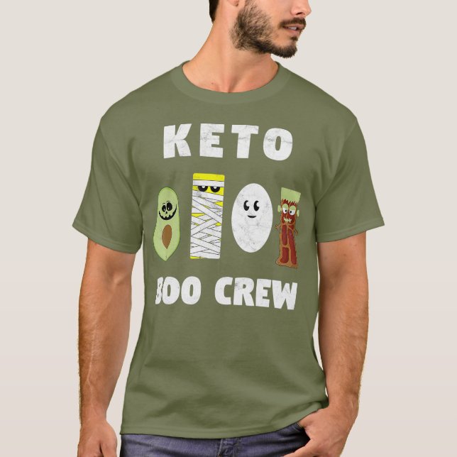 Funny Keto Boo Crew Squad T Shirt (Framsida)