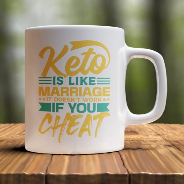 Funny Keto Diet Cheating Quote Kaffemugg (Funny Keto Diet Cheating Quote Coffee Mug)
