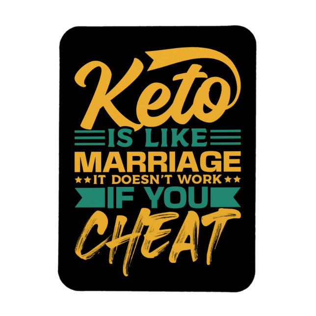 Funny Keto Diet Cheating Quote Magnet (Vertikal)