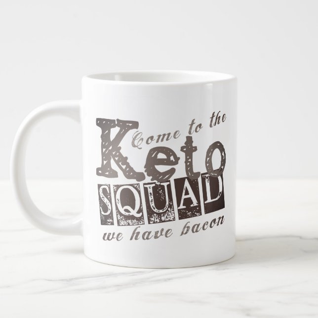 Funny Keto Diet Quote Jumbo Mugg (Vänster)