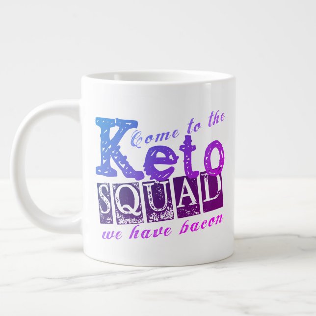 Funny Keto Diet Quote Jumbo Mugg (Vänster)