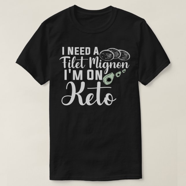 Funny Keto Guido Bacon Keto Diet I behöver en filé T Shirt (Design framsida)