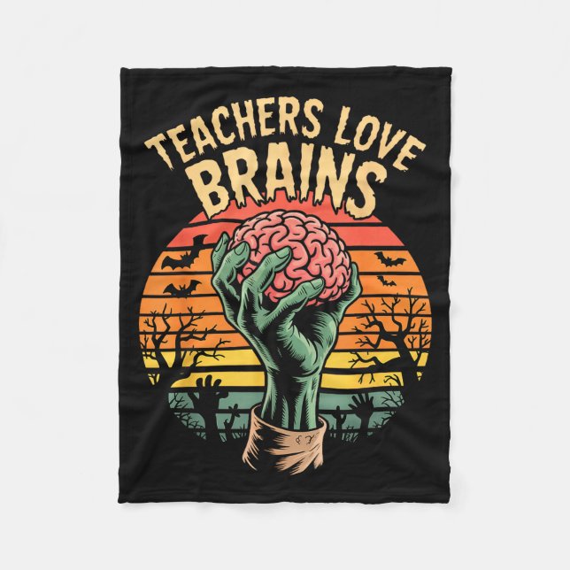 Funny Key Quote All Teachers Love Brains Cool Hall Fleecefilt (Framsidan)