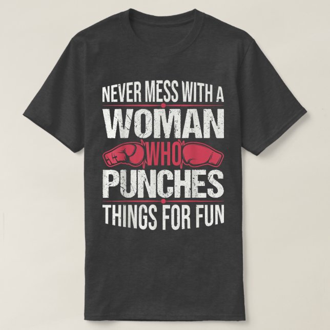 Funny Kickboxing Älskare Girl Women Boxing Coach K T Shirt (Design framsida)