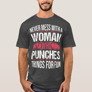 Funny Kickboxing Älskare Girl Women Boxing Coach K T Shirt