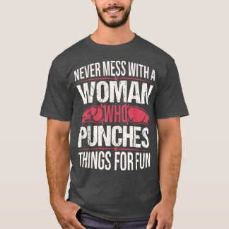 Funny Kickboxing Älskare Girl Women Boxing Coach K T Shirt