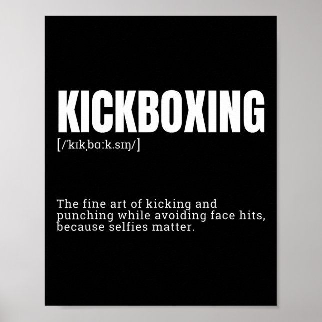 Funny Kickboxing Hobby Quote Definition  Poster (Framsidan)