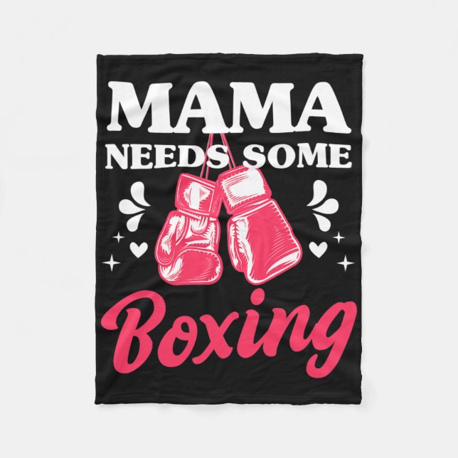 Funny Kickboxing Mama Needs Some Boxing Training G Fleecefilt (Framsidan)