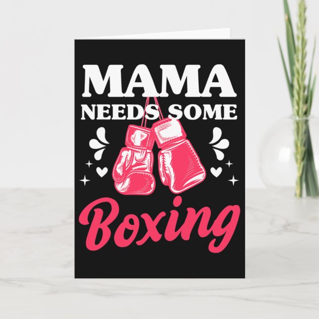 Funny Kickboxing Mama Needs Some Boxing Training G Kort (Framsida)