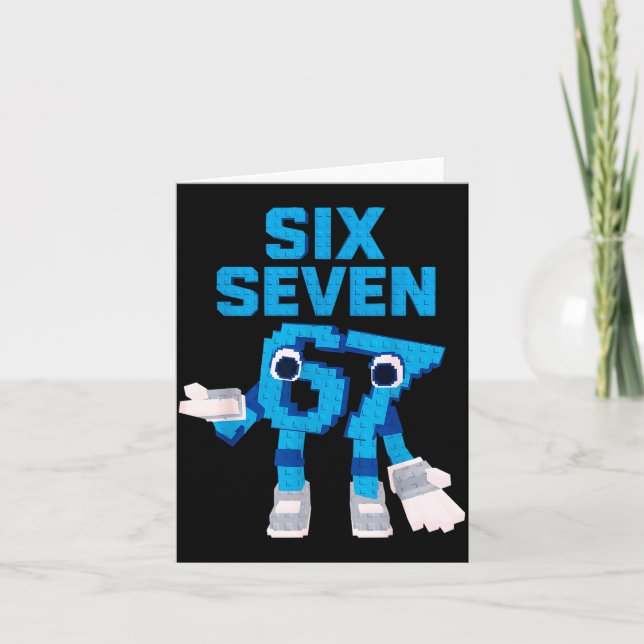 Funny Kid Meme Six Seven 6 7 Italian Brainrot Bruh Kort (Framsida)