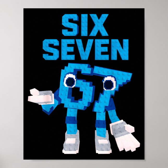 Funny Kid Meme Six Seven 6 7 Italian Brainrot Bruh Poster (Framsidan)