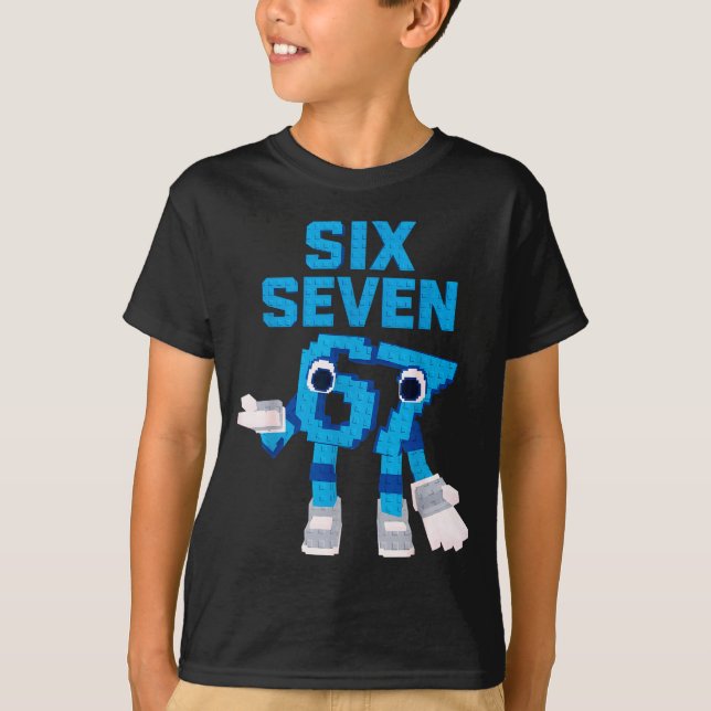 Funny Kid Meme Six Seven 6 7 Italian Brainrot Bruh T Shirt (Framsida)