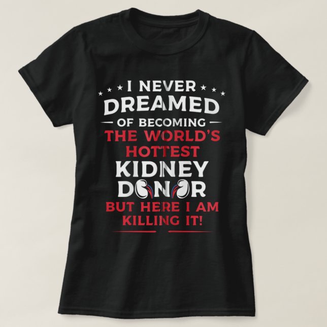 Funny Kidney Donor Art Manar Women Kidney Disease  T Shirt (Design framsida)
