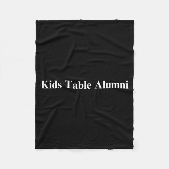 Funny Kids Table Alumni Thanksgiving Novelty Humor Fleecefilt (Framsidan)