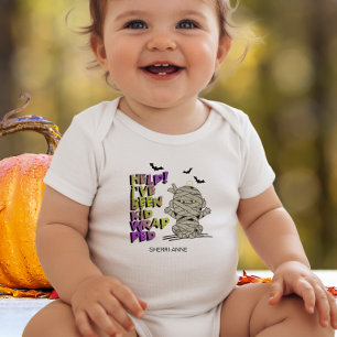 Funny Kidwrapped Mummy Baby Grönt ID683 T Shirt