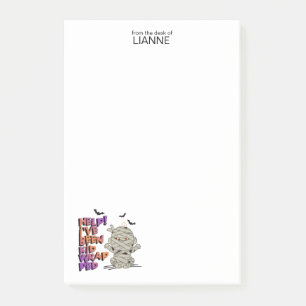 Funny Kidwrapped Mummy Baby Orange ID683 Post-it Block