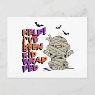 Funny Kidwrapped Mummy Baby Orange ID683 Vykort