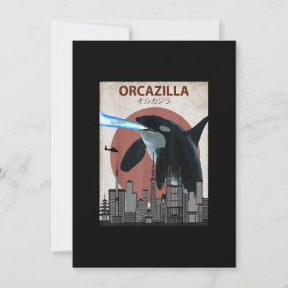 Funny Killer Whale T-Shirt Orca Lovers Gift Inbjudningar