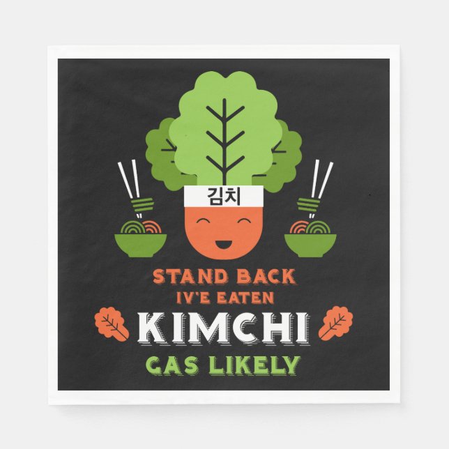Funny Kimchi Eater Pappersservett (Framsidan)