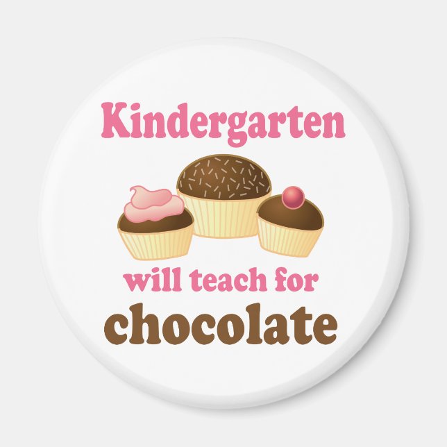 Funny Kindergarten Teacher Magnet (Framsidan)