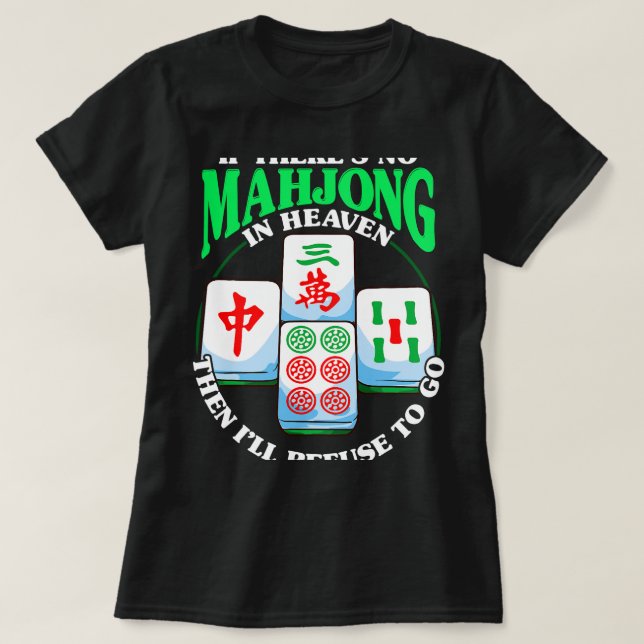 Funny kinesisk Mahjong Tile Game T Shirt (Design framsida)