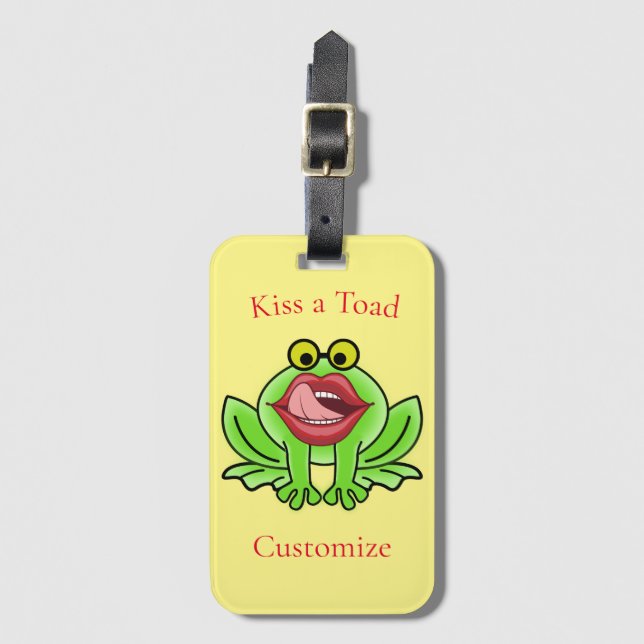 Funny Kiss A Toad Thunder_Cove Bagagebricka (Framsida vertikal)