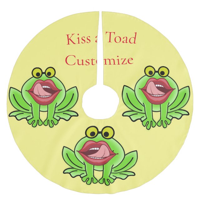 Funny Kiss A Toad Thunder_Cove Julgransmatta Borstad Polyester (Framsidan)
