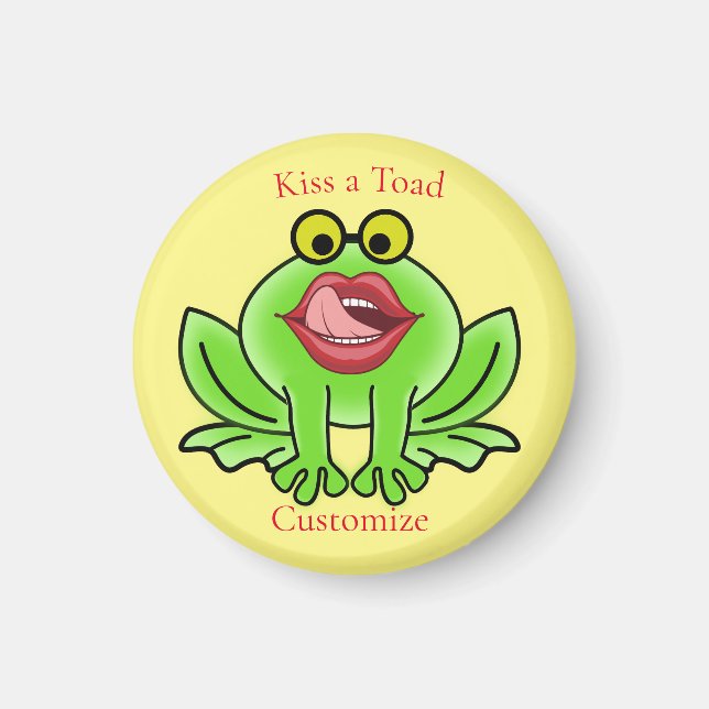 Funny Kiss A Toad Thunder_Cove Magnet (Framsidan)