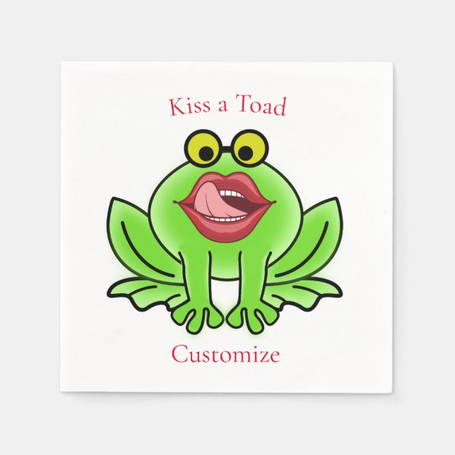 Funny Kiss A Toad Thunder_Cove Pappersservett (Framsidan)