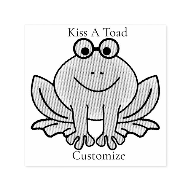 Funny Kiss A Toad Thunder_Cove Självfärgande Stämpel (Design)