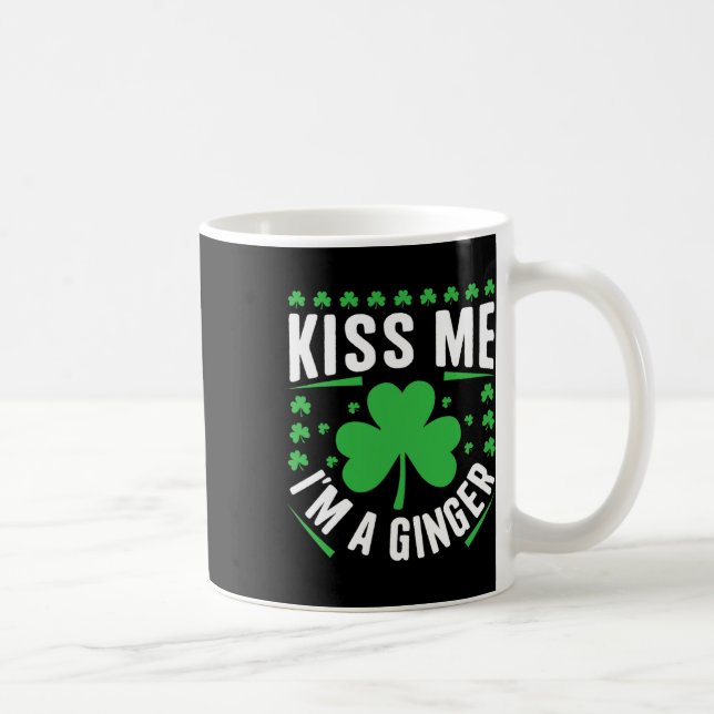 Funny Kiss Me Jag är Ginger Irish Family St Patric Kaffemugg (Höger)
