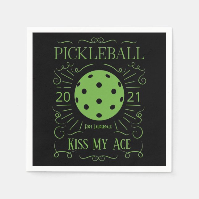 Funny Kiss My Ace Pickleball Pappersservett (Framsidan)