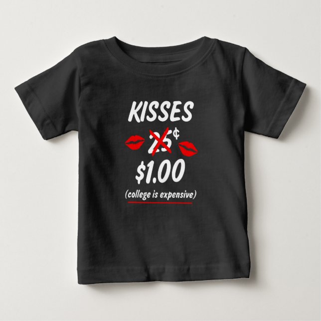 Funny Kisses Baby Valentine Day Shirt T Shirt (Framsida)