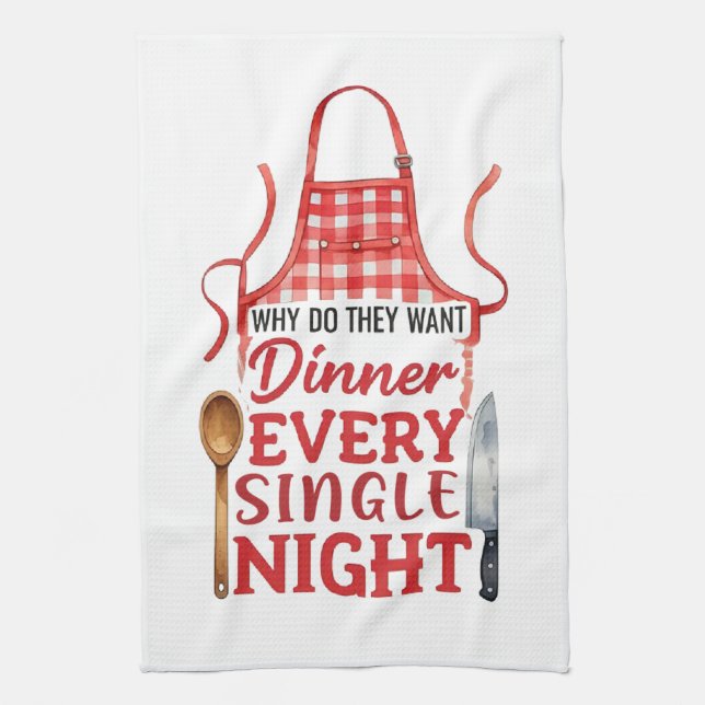Funny Kitchen Apron Design Kökshandduk (Vertikal)