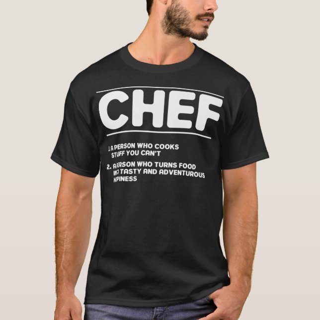 Funny Kitchen Chef Definition america T Shirt (Framsida)