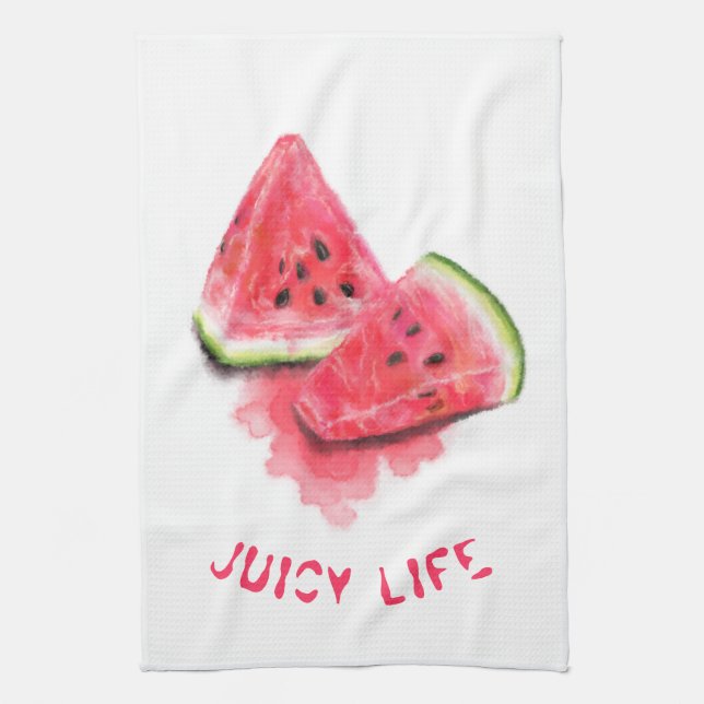 Funny Kitchen Towel Red Sweet Juicy Watermelon Kökshandduk (Vertikal)