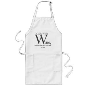 Funny Kitchen Vin Apron Långt Förkläde
