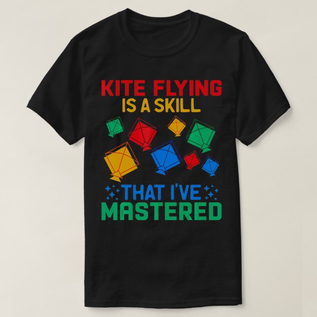 Funny Kite som flyger Tee for Kite Älskare Manar W (Design framsida)