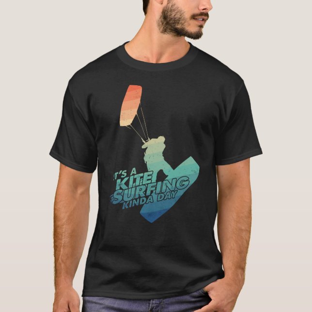 Funny Kitesurfing Quote Vintage Färg Titta T Shirt (Framsida)