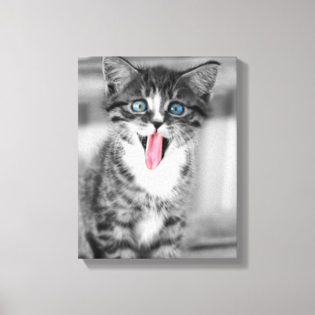 Funny Kitten Canvastryck (Framsida)