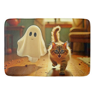 Funny Kitten Spooky Friend Badrumsmatta