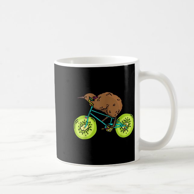 Funny Kiwi Biker Cycling Gift New Zealand  Kaffemugg (Höger)