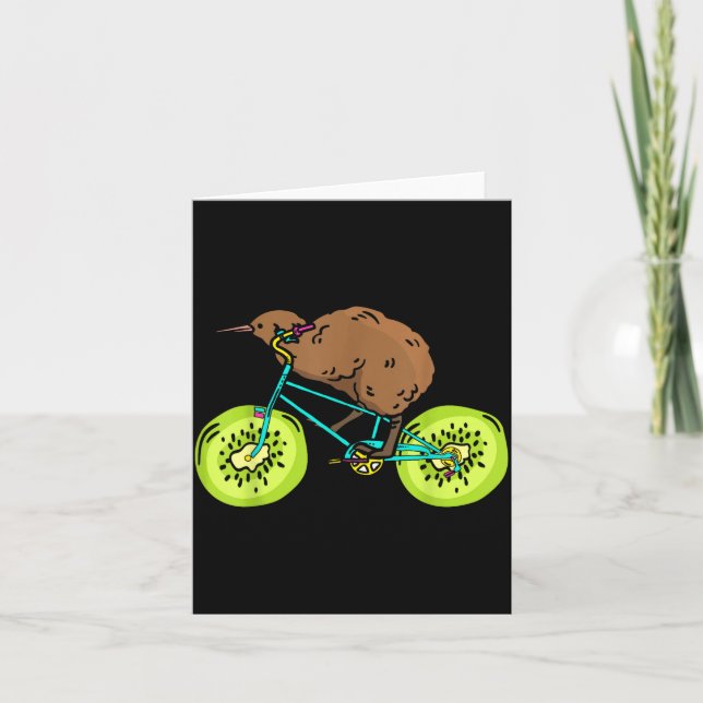 Funny Kiwi Biker Cycling Gift New Zealand  Kort (Framsida)