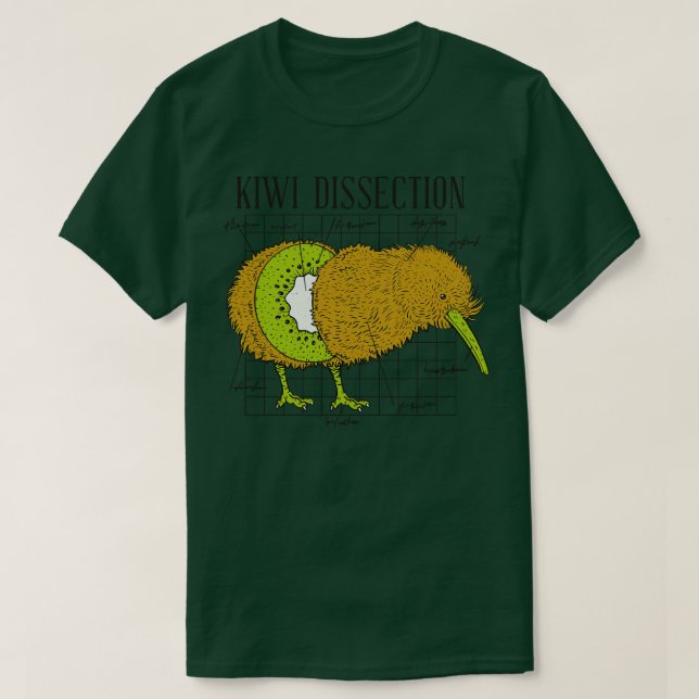 Funny Kiwi Bird Dissection Funny Science Biology H T Shirt (Design framsida)