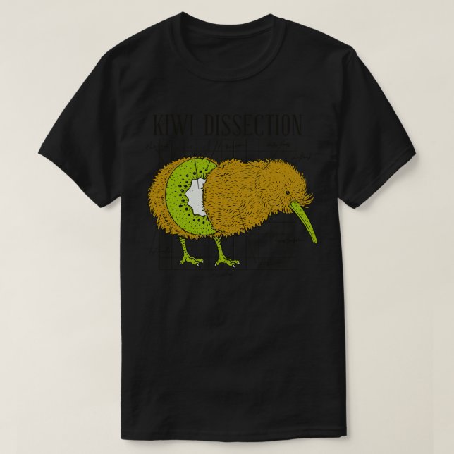 Funny Kiwi Bird Dissection Funny Science Biology H T Shirt (Design framsida)