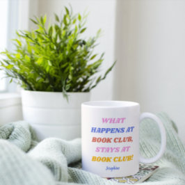 Funny Klubb i Bok, citat Färgfull Namn Kaffemugg