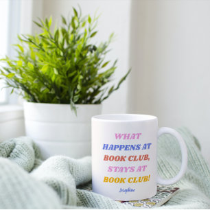 Funny Klubb i Bok, citat Färgfull Namn Kaffemugg
