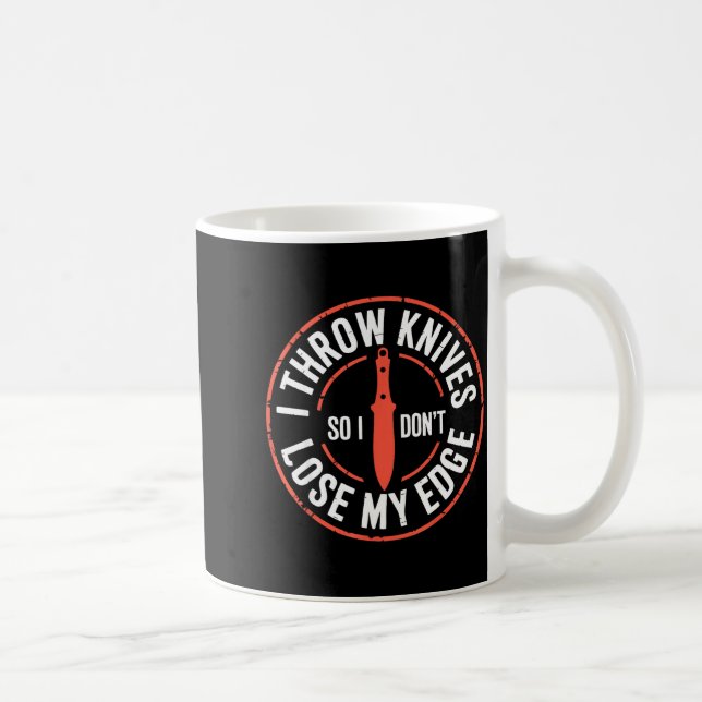 Funny Knife Thrower I Throw Knives  Kaffemugg (Höger)