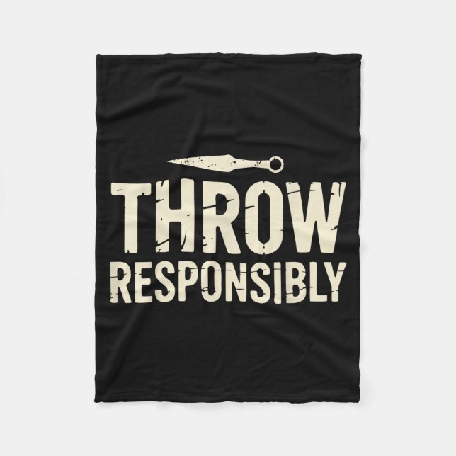 Funny Knife Throwing  Fleecefilt (Framsidan)