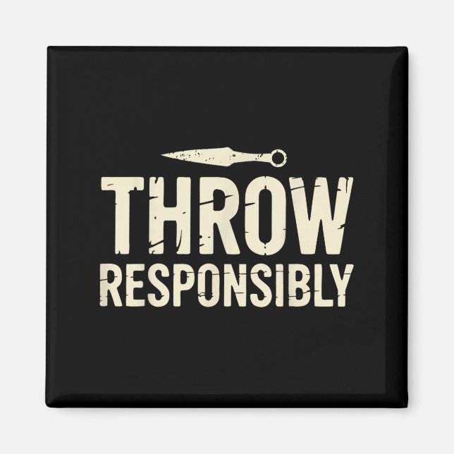 Funny Knife Throwing  Magnet (Framsidan)